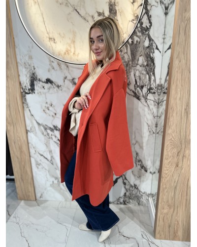 Płaszcz dresowy By o la la...! terracotta