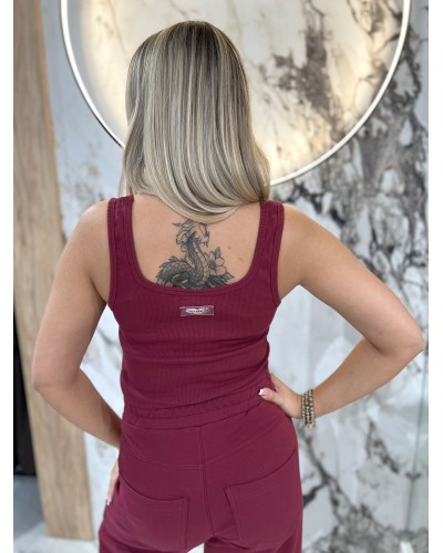 Bokserka w szpic By o la la...! merlot