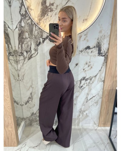 Spodnie materiałowe z szeroką gumką By o la la...! chocomus