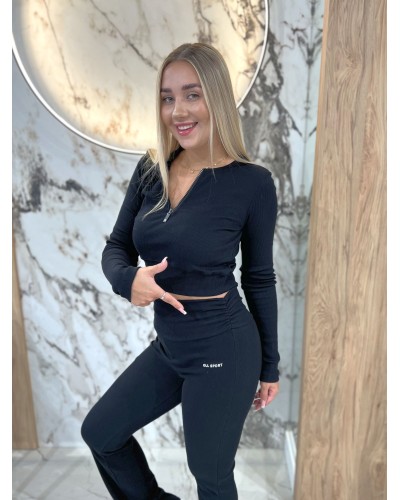 Komplet prążkowany OLL SPORT By o la la...! czarny