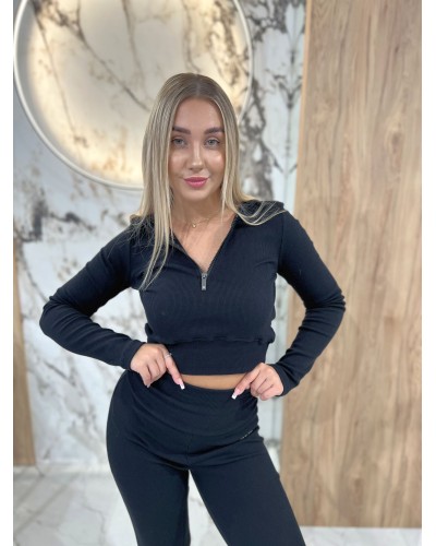 Komplet prążkowany OLL SPORT By o la la...! czarny