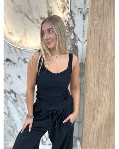 Bokserka w szpic By o la la...! czarna