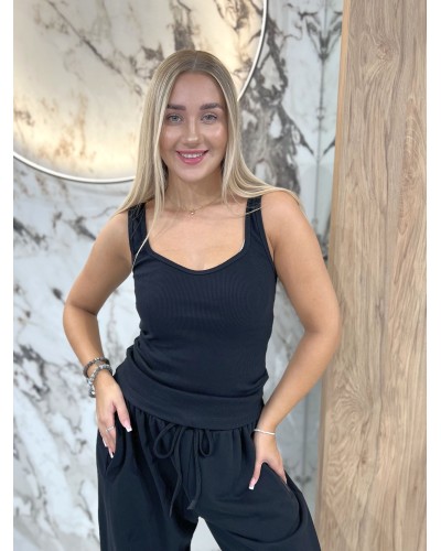 Bokserka w szpic By o la la...! czarna