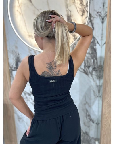 Bokserka w szpic By o la la...! czarna