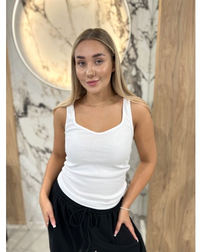 Bokserka w szpic By o la la...! biała