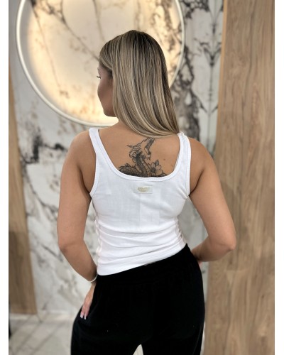 Bokserka w szpic By o la la...! biała