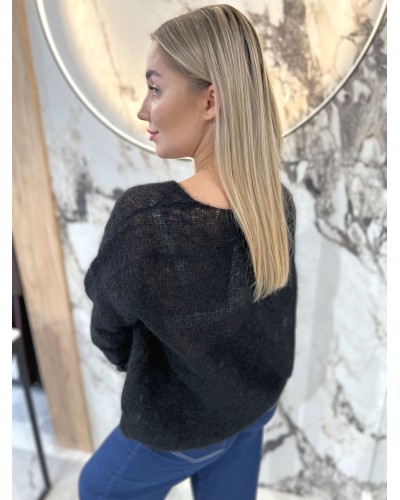 Sweter w szpic By o la la...! czarny