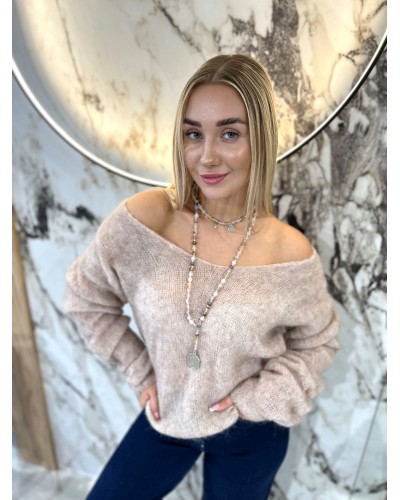 Sweter w szpic By o la la...! stone