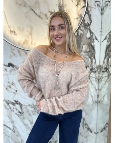 Sweter w szpic By o la la...! stone