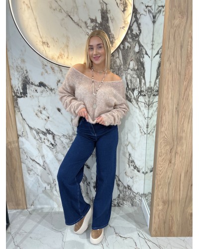 Sweter w szpic By o la la...! stone