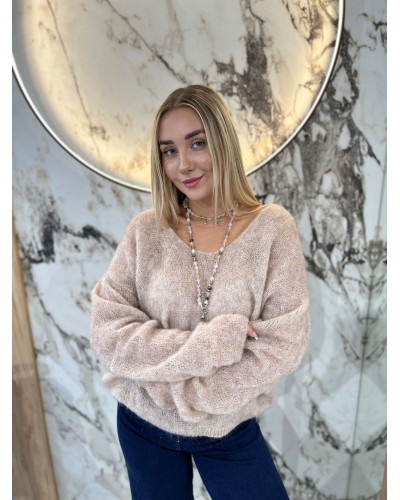 Sweter w szpic By o la la...! stone