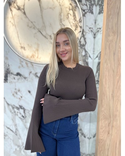 Cienki sweterek prążkowany By o la la...! chocomus