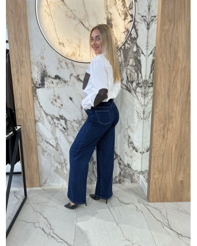 Koszula z łatkami By o la la...! biała z chocomus