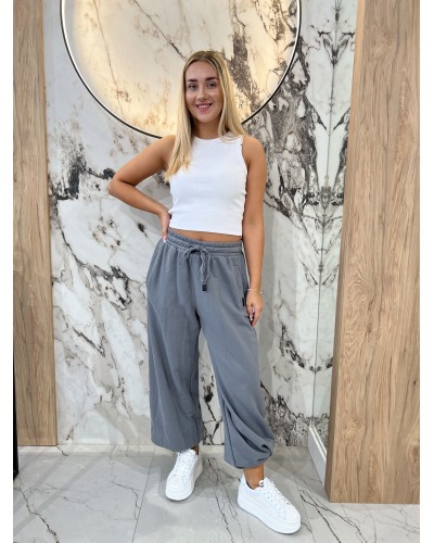 Spodnie fashion By o la la...! grafitowe