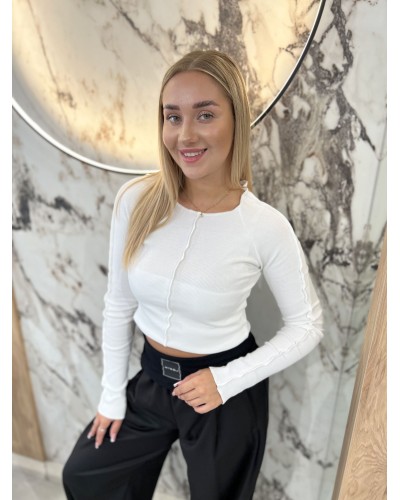 Bluzka fala By o la la...! śmietanowa