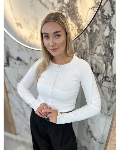 Bluzka fala By o la la...! śmietanowa