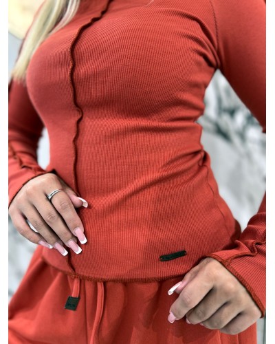 Bluzka fala By o la la...! terracotta