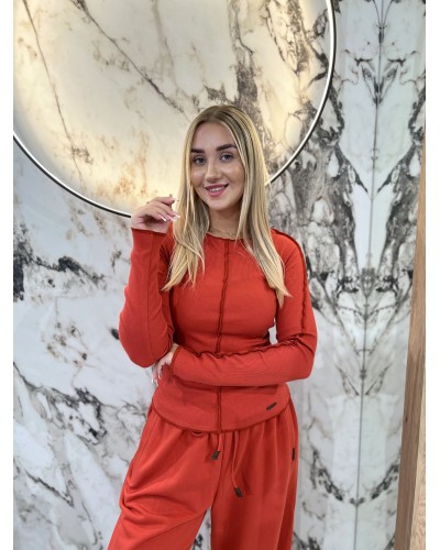 Bluzka fala By o la la...! terracotta