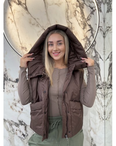 Kamizelka pudełkowa z kapturem By o la la...! chocomus