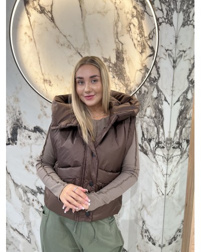 Kamizelka pudełkowa z kapturem By o la la...! chocomus