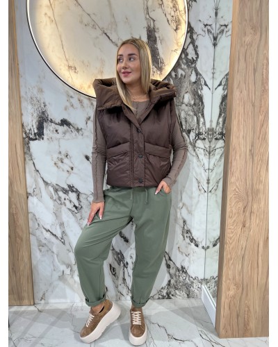 Kamizelka pudełkowa z kapturem By o la la...! chocomus