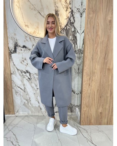 Płaszcz dresowy By o la la...! grafitowy