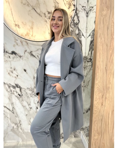 Płaszcz dresowy By o la la...! grafitowy