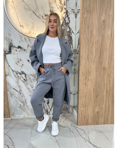 Płaszcz dresowy By o la la...! grafitowy