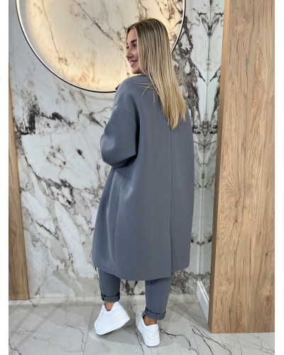 Płaszcz dresowy By o la la...! grafitowy