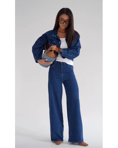 Spodnie jeansowe z szeroką nogawką By o la la...!