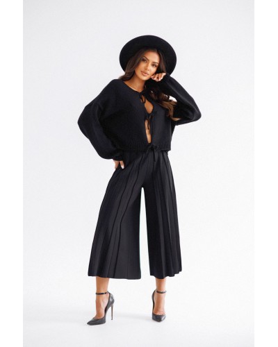 Kardigan z kokardkami By o la la...! czarny