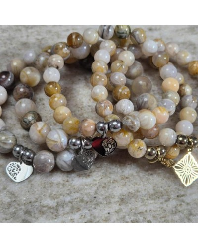 Bransoletka rafa By o la la...! ze złotą zawieszką