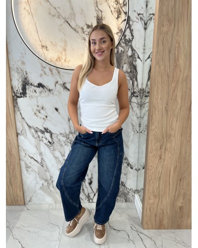 Bokserka w szpic By o la la...! śmietankowa