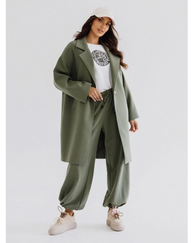 Płaszcz dresowy By o la la...! matcha