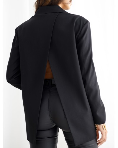 Marynarka z rozcięciem na plecach By o la la...! czarna