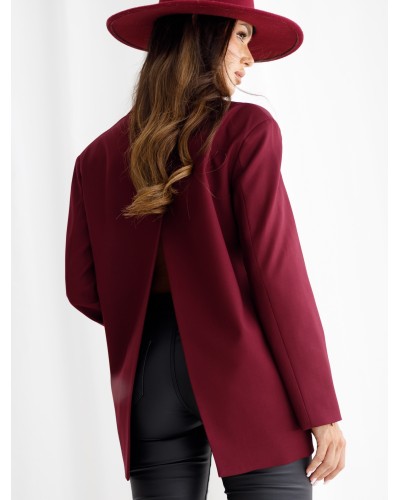 Marynarka z rozcięciem na plecach By o la la...! merlot