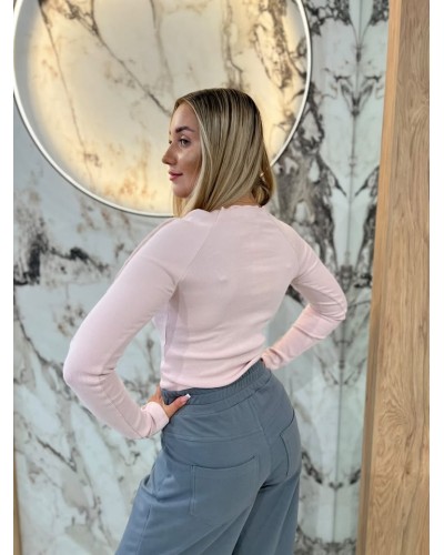 Bluzka fala By o la la...! pudrowy róż