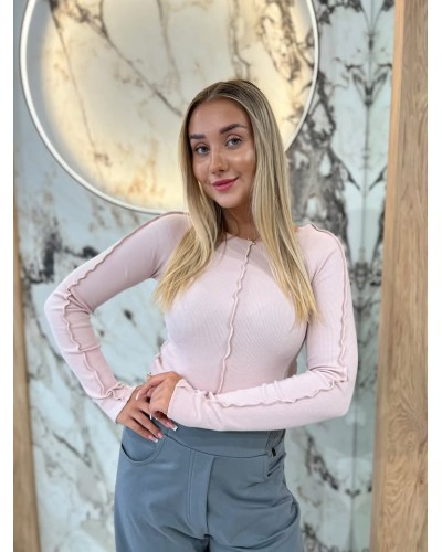 Bluzka fala By o la la...! pudrowy róż