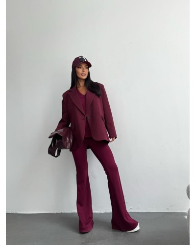 Marynarka materiałowa SLAY bordowa