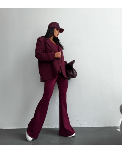 Marynarka materiałowa SLAY bordowa