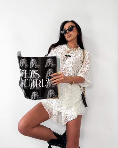 T-shirt koronkowy La Milla biały