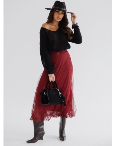 Sweter w szpic By o la la...! czarny