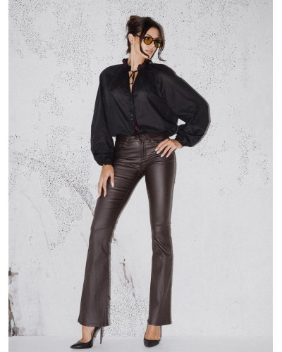 Spodnie dzwony z ekoskóry By o la la...! chocomus