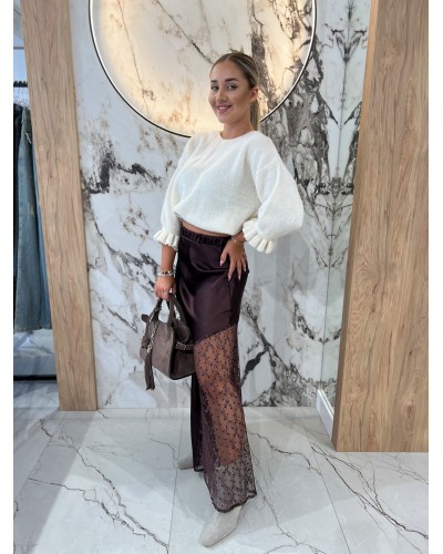 Sweter dzwoneczek By o la la...! śmietanowy