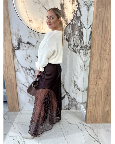 Sweter dzwoneczek By o la la...! śmietanowy