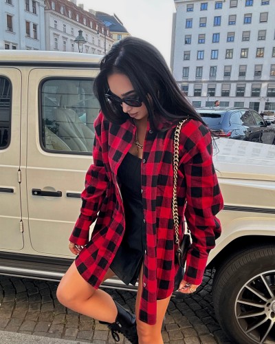 Koszula flanelowa w kratę La Milla czerwona