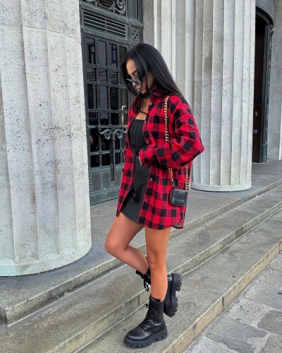 Koszula flanelowa w kratę La Milla czerwona