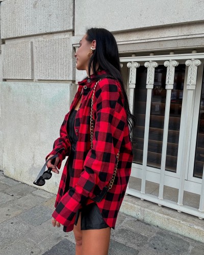 Koszula flanelowa w kratę La Milla czerwona