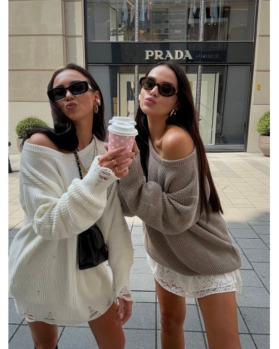 Sweter tunika La Milla beżowy