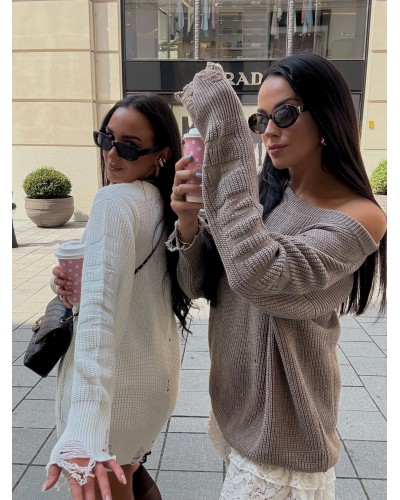 Sweter tunika La Milla beżowy